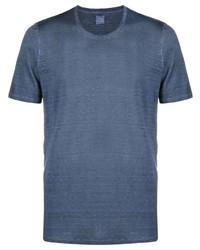 T-shirt à col rond bleu 120% Lino