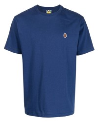 T-shirt à col rond bleu A Bathing Ape