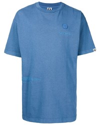 T-shirt à col rond bleu AAPE BY A BATHING APE