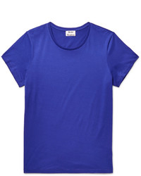 T-shirt à col rond bleu Acne Studios
