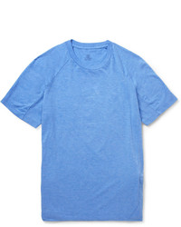 T-shirt à col rond bleu Aether