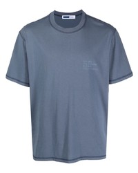 T-shirt à col rond bleu AFFIX