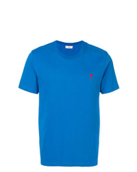 T-shirt à col rond bleu AMI Alexandre Mattiussi