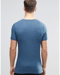 T-shirt à col rond bleu Asos