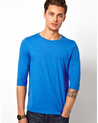 T-shirt à col rond bleu Asos
