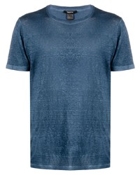 T-shirt à col rond bleu Avant Toi