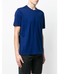 T-shirt à col rond bleu Z Zegna