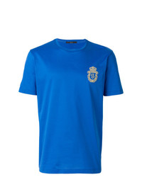 T-shirt à col rond bleu Billionaire