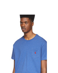 T-shirt à col rond bleu Polo Ralph Lauren