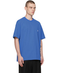 T-shirt à col rond bleu Solid Homme