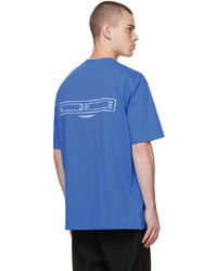 T-shirt à col rond bleu Solid Homme