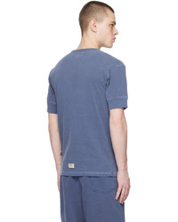 T-shirt à col rond bleu Nigel Cabourn
