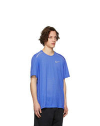 T-shirt à col rond bleu Nike