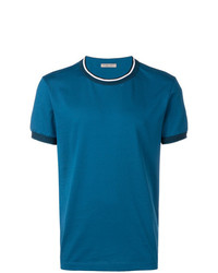 T-shirt à col rond bleu Bottega Veneta