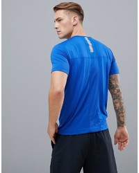 T-shirt à col rond bleu Calvin Klein Performance