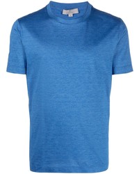 T-shirt à col rond bleu Canali