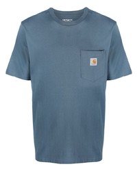 T-shirt à col rond bleu Carhartt WIP