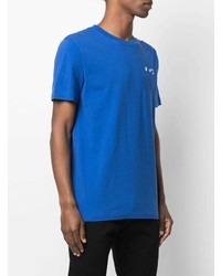 T-shirt à col rond bleu Off-White