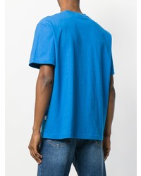 T-shirt à col rond bleu Alexander Wang