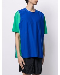 T-shirt à col rond bleu Fumito Ganryu