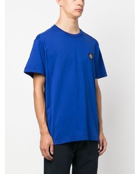 T-shirt à col rond bleu Stone Island