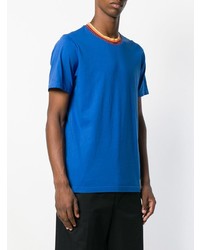 T-shirt à col rond bleu Marni