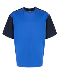 T-shirt à col rond bleu Coohem