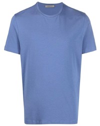 T-shirt à col rond bleu Corneliani