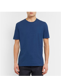 T-shirt à col rond bleu Maison Margiela