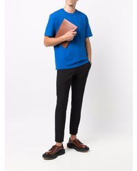 T-shirt à col rond bleu Bottega Veneta