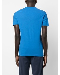 T-shirt à col rond bleu Zanone