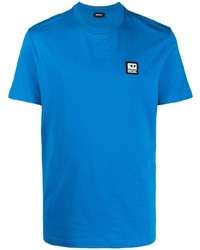 T-shirt à col rond bleu Diesel