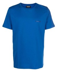 T-shirt à col rond bleu Dondup