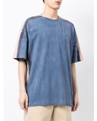 T-shirt à col rond bleu MSGM