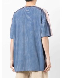 T-shirt à col rond bleu MSGM