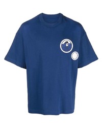 T-shirt à col rond bleu Emporio Armani