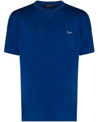 T-shirt à col rond bleu Ermenegildo Zegna