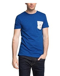 T-shirt à col rond bleu Esprit