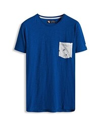 T-shirt à col rond bleu Esprit