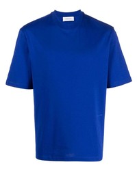 T-shirt à col rond bleu Ferragamo