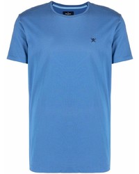 T-shirt à col rond bleu Hackett