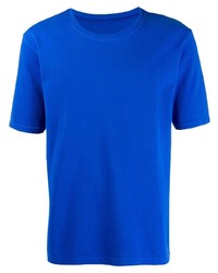 T-shirt à col rond bleu Homme Plissé Issey Miyake