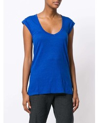 T-shirt à col rond bleu Isabel Marant Etoile