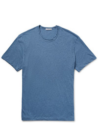 T-shirt à col rond bleu James Perse