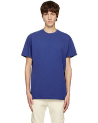 T-shirt à col rond bleu John Elliott