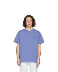 T-shirt à col rond bleu JW Anderson