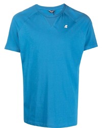 T-shirt à col rond bleu K-Way