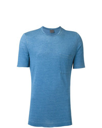 T-shirt à col rond bleu Laneus