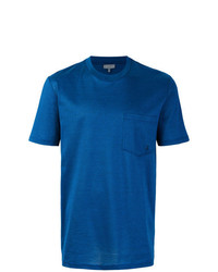 T-shirt à col rond bleu Lanvin