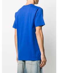 T-shirt à col rond bleu Off-White